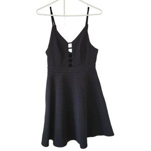 Three Pink Hearts Black Dress Juniors Medium